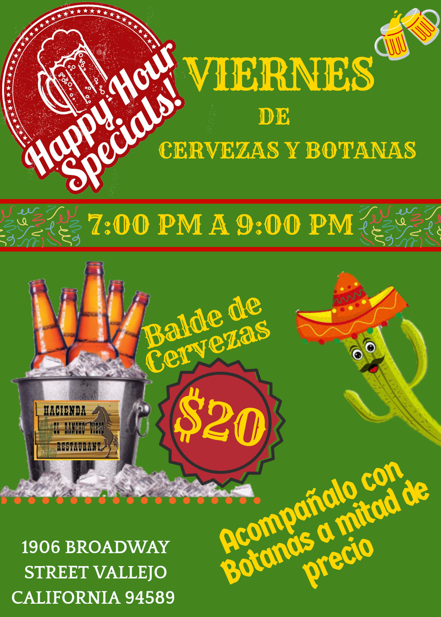 Hacienda El Rancho Viejo, typical Mexican restaurant in Vallejo CA